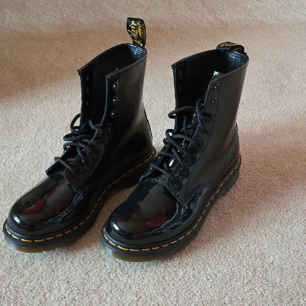 Dr. Martens Patent Leather Black Boots